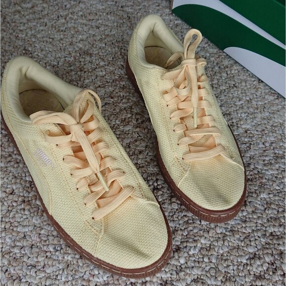 Puma Basket Canvas Light Yellow sneakers - Picture 1 of 10